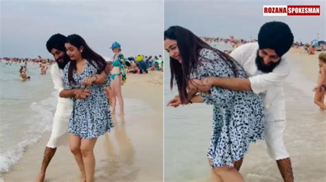 Kulhad Pizza Viral Couple Video: Gurpreet Kaur’s Beach Birthday。